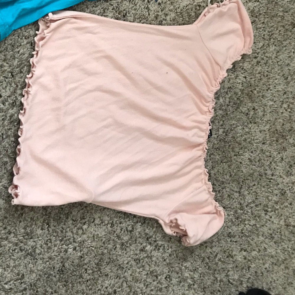 Off the should crop top